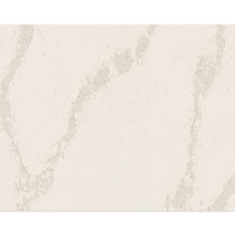 Calacatta Nectar quartz by Caesarstone, a warm-white colorway