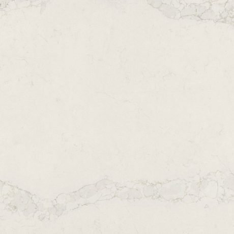 Calacatta Stillstorm quartz by Caesarstone, a warm-white colorway