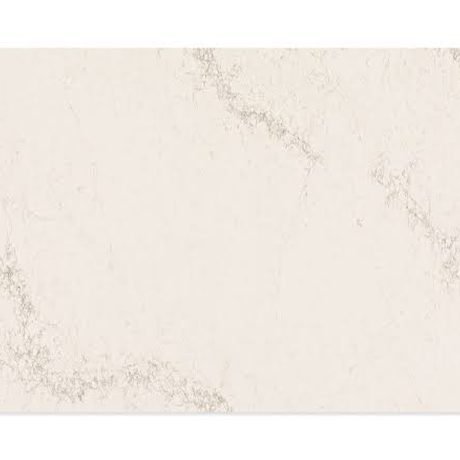 Celestial Sky quartz by Caesarstone, a warm-white colorway
