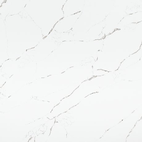 Calacatta Extra quartz by Hanstone, a white colorway