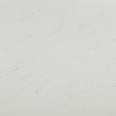 Calacatta Venato quartz by Hanstone, a white colorway
