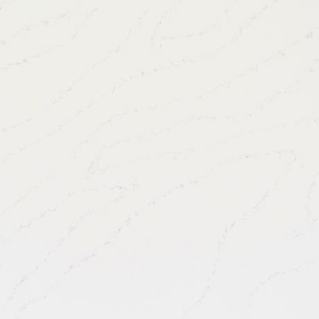 Tranquility quartz by Hanstone, a white colorway