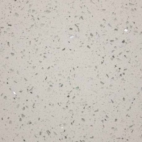 Centennial quartz by NuStone, a warm-white colorway