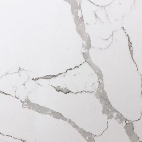 Plazo quartz by NuStone, a white colorway