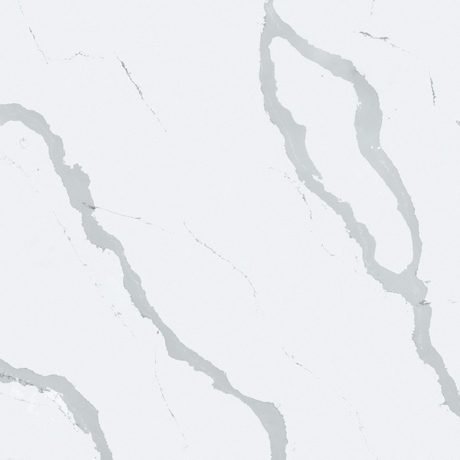 Bianco Calacatta quartz by Silestone, a white colorway