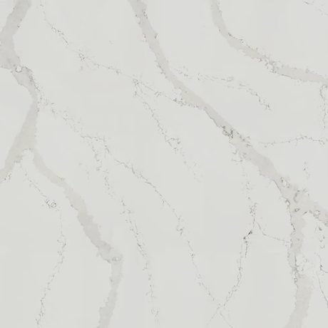 Calacatta Volegno quartz by Wilsonart, a white colorway