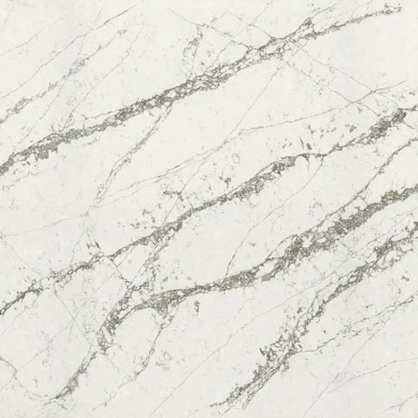 Verde Peak quartz by Wilsonart, a white colorway