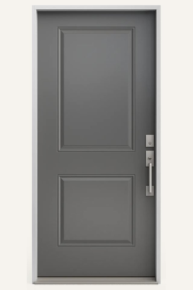 Square 2 Panel Fiberglass Door