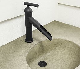 Waterfall Spout (The Brut Collection), a faucet by Sonoma Forge, shown in the maker&rsquo;s own photograph