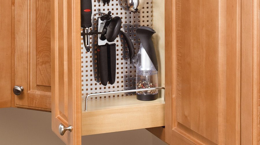 Perforated Wall Pullout, a organizers and pull-out by Rev-A-Shelf, shown in the maker&rsquo;s own photograph