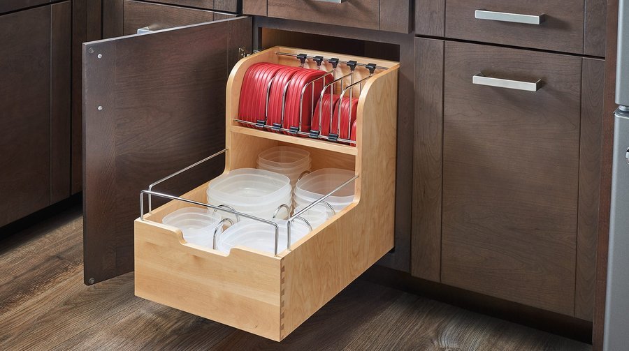 Food Storage Container Organizer, a organizers and pull-out by Rev-A-Shelf, shown in the maker&rsquo;s own photograph