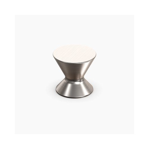 Briolette Knob cabinet knob from Waypoint, shown on white. Available in Nickel, Chrome, Gold, Black, Copper.