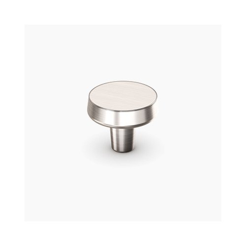 Halo Knob cabinet knob from Waypoint, shown on white. Available in Nickel, Chrome, Gold, Black, Copper.