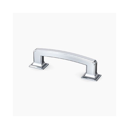 Rectangular Pull cabinet pull from Waypoint, shown on white. Available in Steel, Nickel, Gold.
