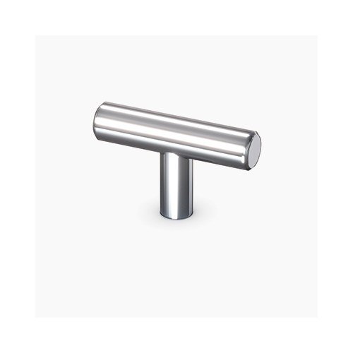 T-Bar Knob cabinet knob from Waypoint, shown on white. Available in Steel, Copper, Gold, Black, Nickel.