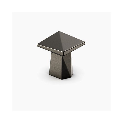 Trillion Knob cabinet knob from Waypoint, shown on white. Available in Nickel, Chrome, Gold, Black.