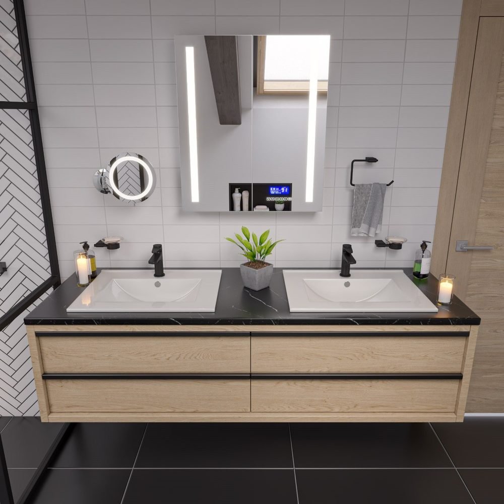 ALFI Brand magnifying/LED medicine cabinet SKU..., a lighted mirrors and medicine cabinets by ALFI Trade