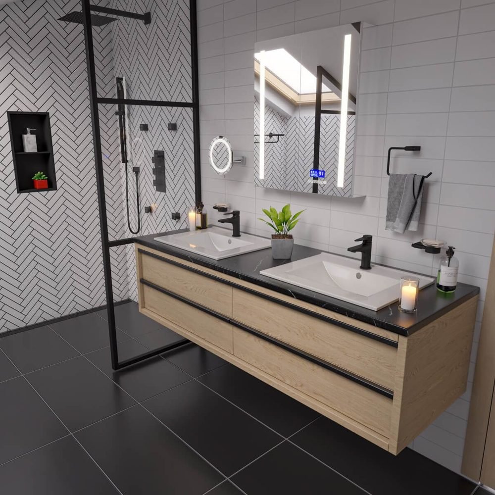 ALFI Brand magnifying/LED medicine cabinet SKU..., a lighted mirrors and medicine cabinets by ALFI Trade
