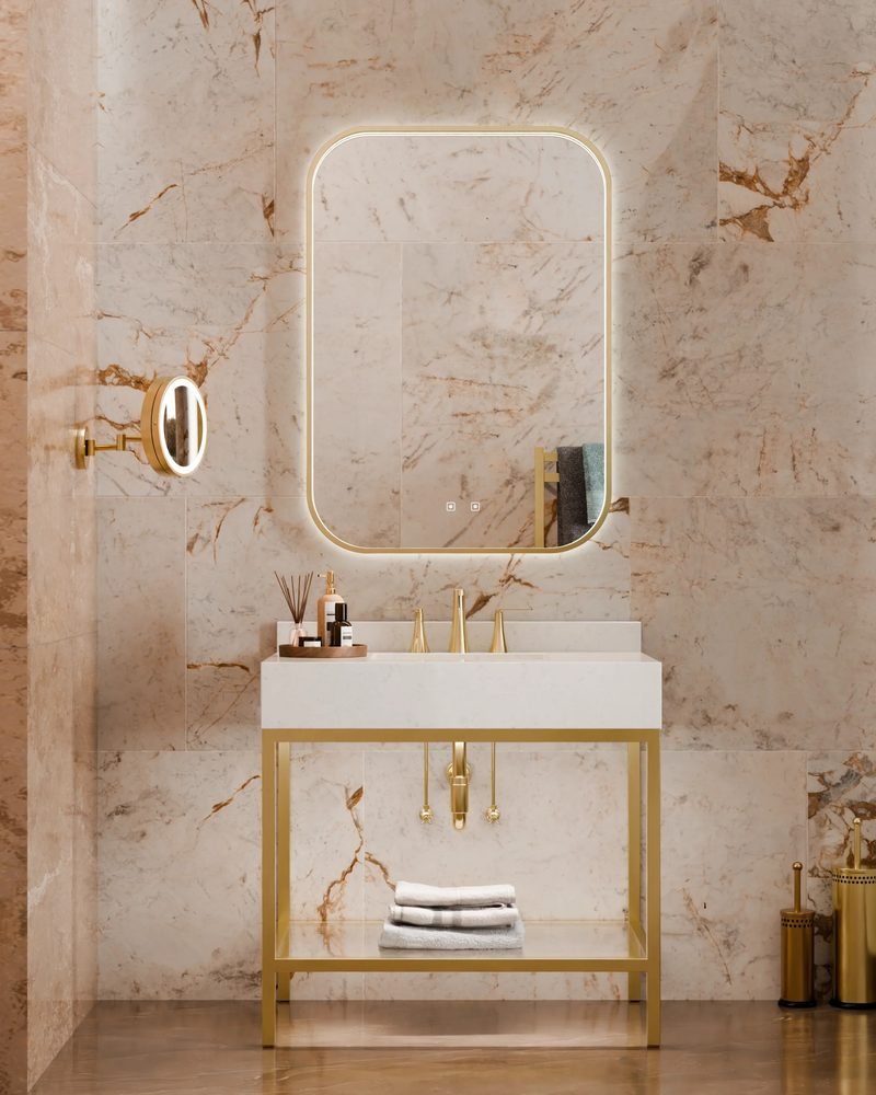 Eminence Lighted Mirror, a lighted mirrors and medicine cabinets by Electric Mirror