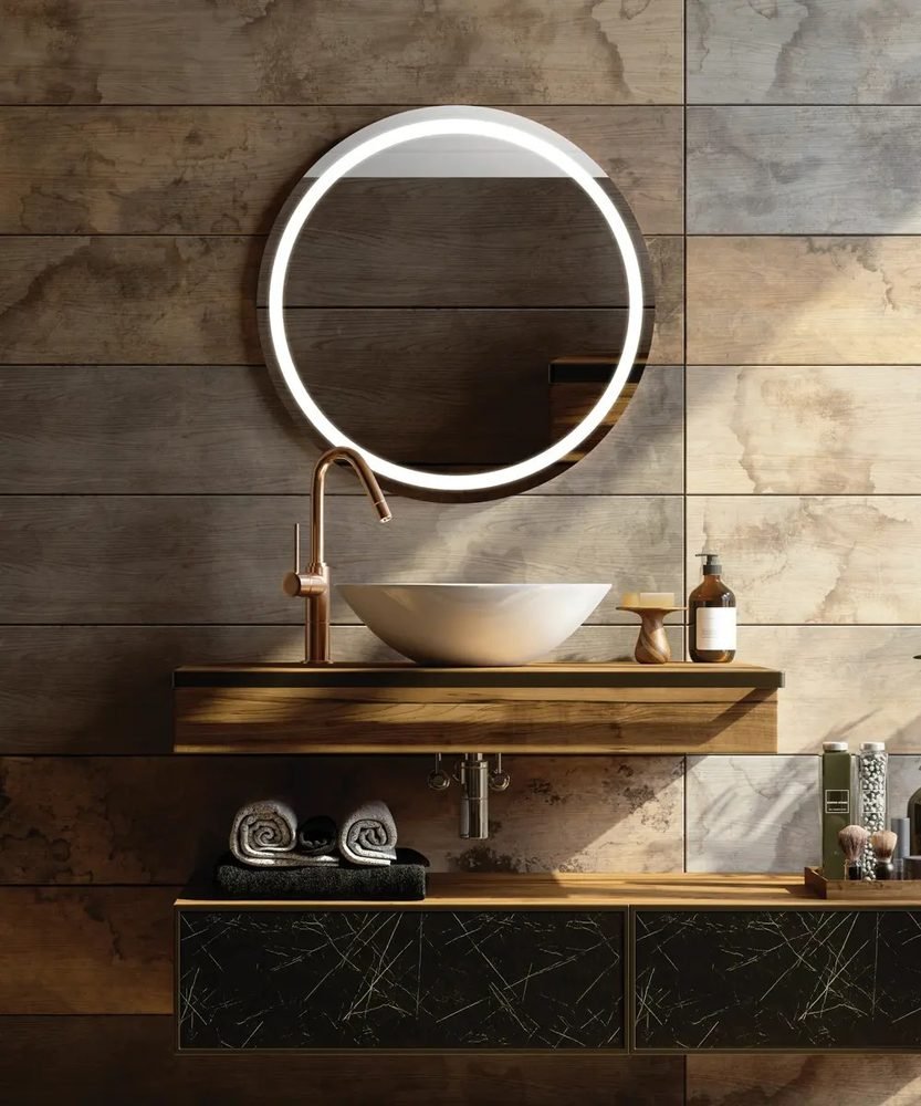 Eternity Lighted Mirror, a lighted mirrors and medicine cabinets by Electric Mirror