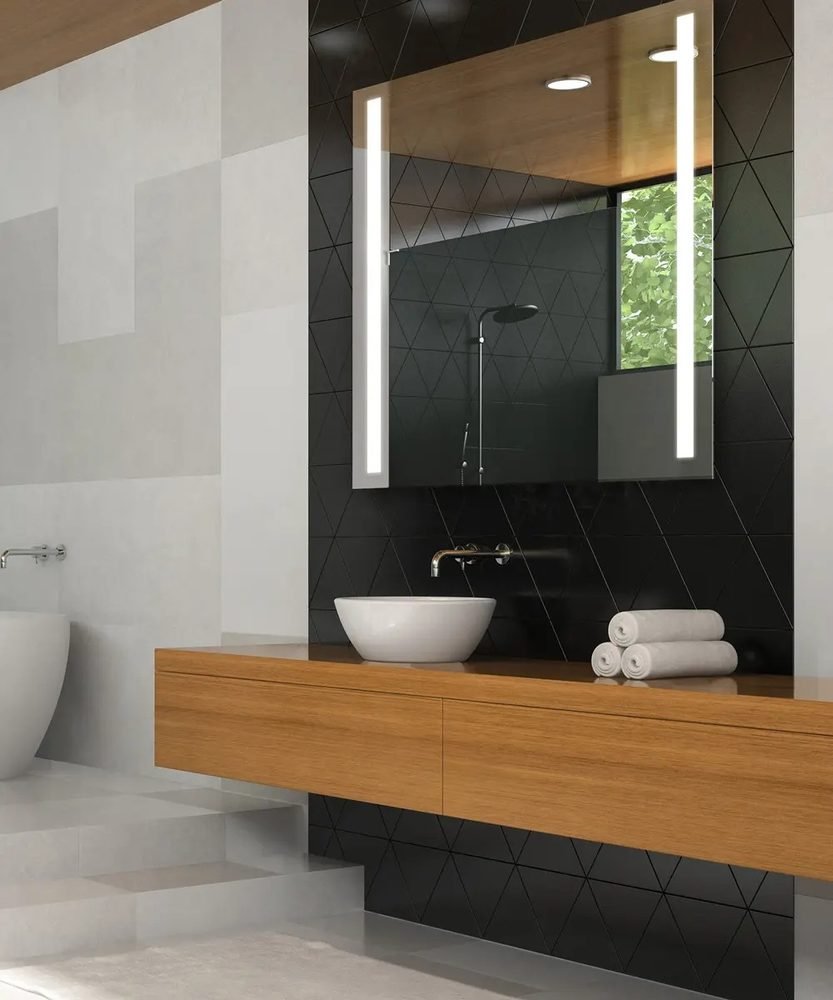 Fusion Lighted Mirror, a lighted mirrors and medicine cabinets by Electric Mirror