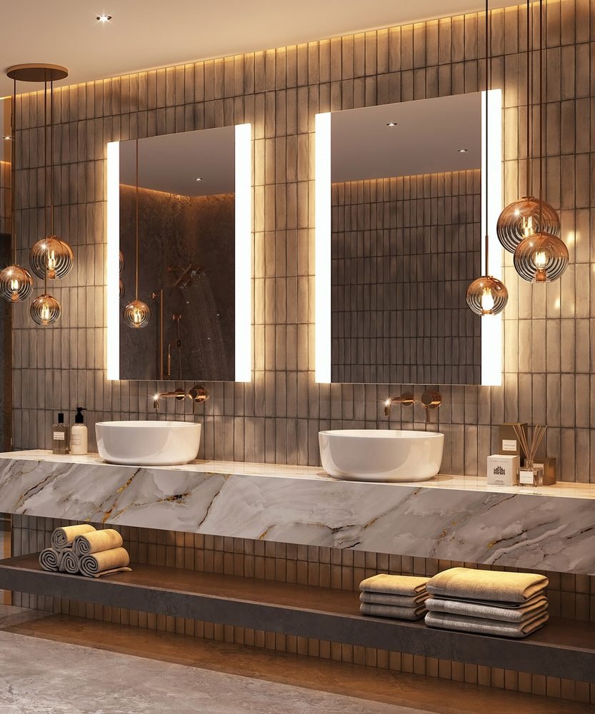 Novo Lighted Mirror, a lighted mirrors and medicine cabinets by Electric Mirror