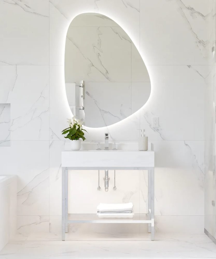 Petra Lighted Mirror, a lighted mirrors and medicine cabinets by Electric Mirror