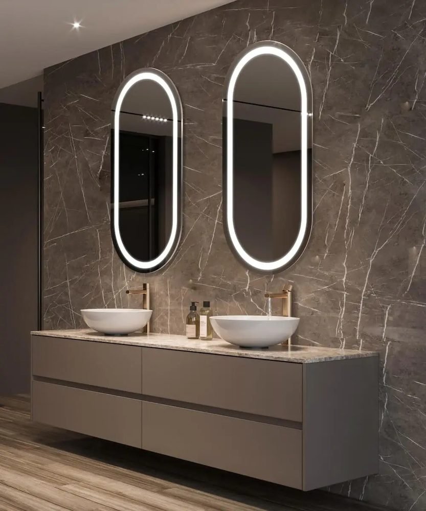 Saratoga Lighted Mirror, a lighted mirrors and medicine cabinets by Electric Mirror