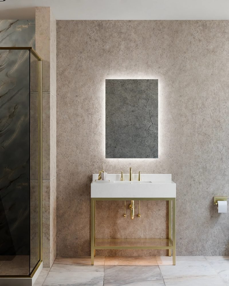 Serenity Lighted Mirror, a lighted mirrors and medicine cabinets by Electric Mirror