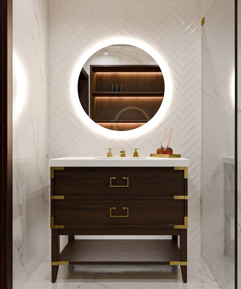 Trinity Lighted Mirror, a lighted mirrors and medicine cabinets by Electric Mirror