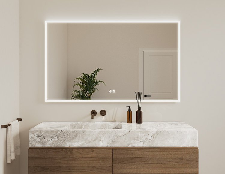 Halo Plus, a lighted mirrors and medicine cabinets by Fleurco