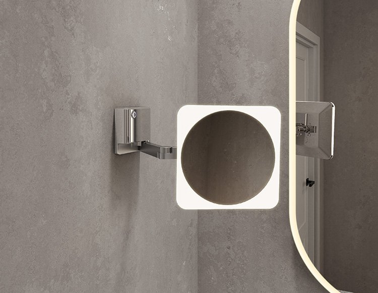 Vizo Wall Mount, Square/Round, a lighted mirrors and medicine cabinets by Fleurco