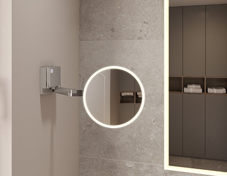 Vizo Wall Mount, Round/Round, a lighted mirrors and medicine cabinets by Fleurco