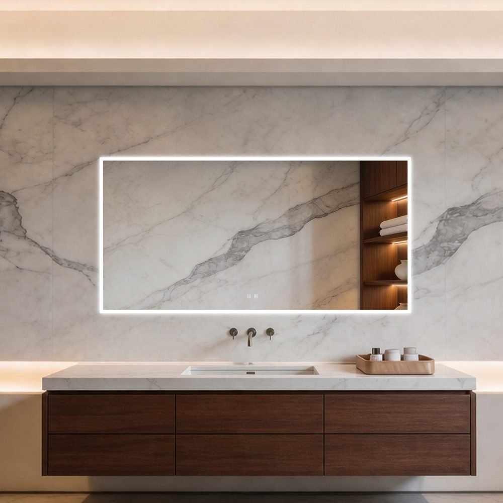 Brio LED Mirror, a lighted mirrors and medicine cabinets by ICO Bathroom Luxury