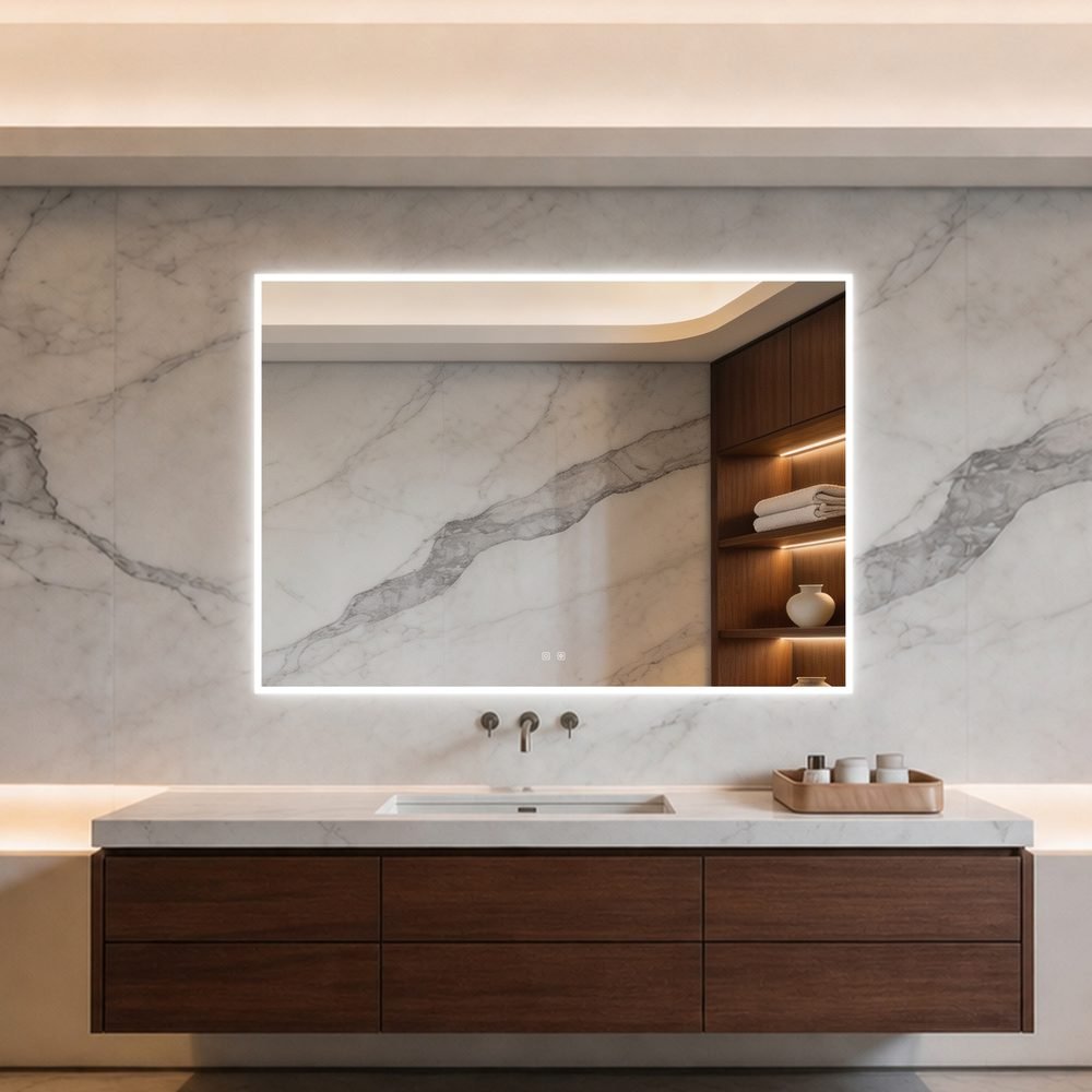 Atlas LED Mirror, a lighted mirrors and medicine cabinets by ICO Bathroom Luxury