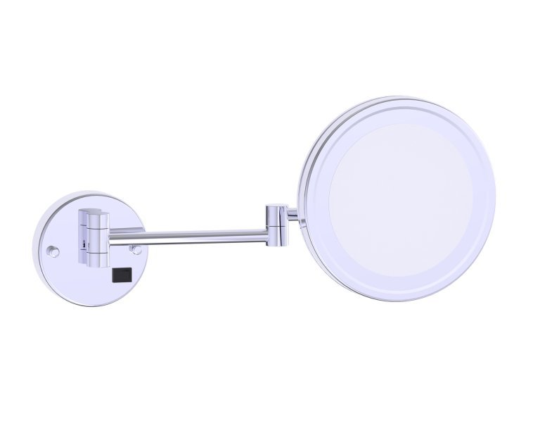 Round 8" LED Mirror (KCM-RD-8LD), Polished Chrome, a lighted mirrors and medicine cabinets by Kartners