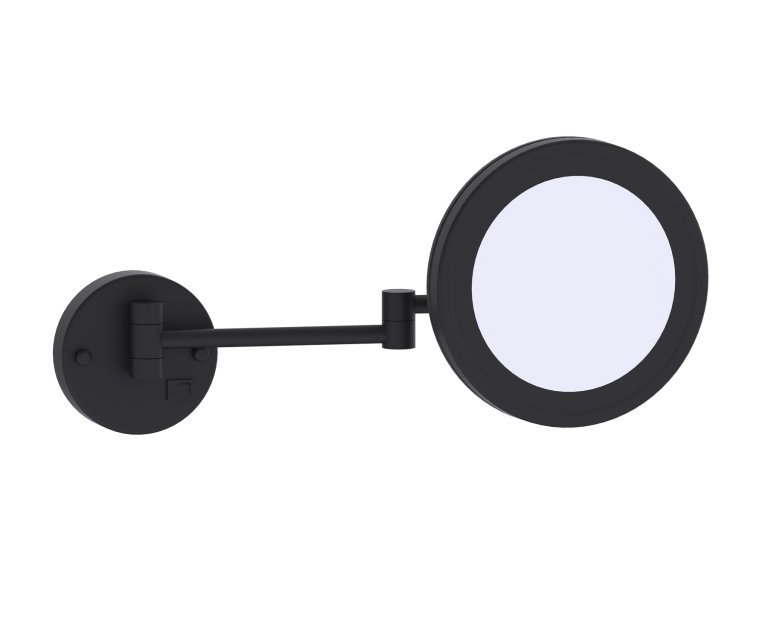 Round 8" LED Mirror (KCM-RD-8LD), Matte Black, a lighted mirrors and medicine cabinets by Kartners