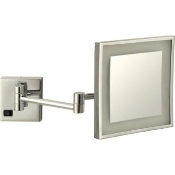 Wall Mounted Lighted 5x Makeup Mirror, Satin..., a lighted mirrors and medicine cabinets by Nameeks