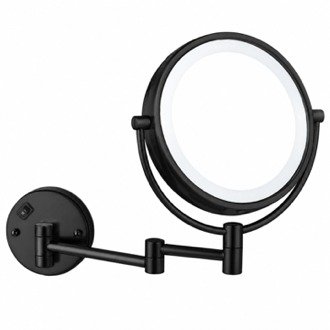 Matte Black Wall Mounted Lighted 5x Makeup..., a lighted mirrors and medicine cabinets by Nameeks