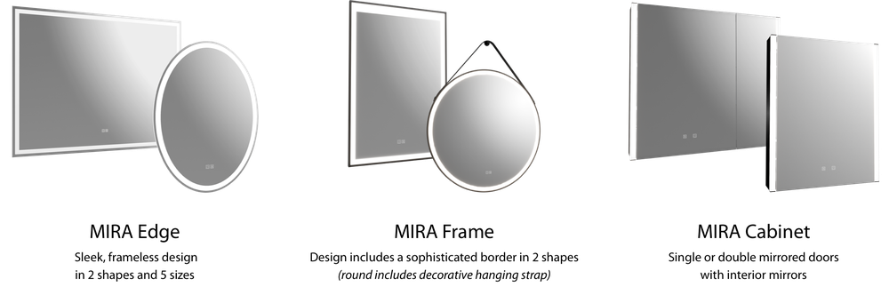 MIRA Field-Adjustable Lighted Mirror (product..., a lighted mirrors and medicine cabinets by RAB