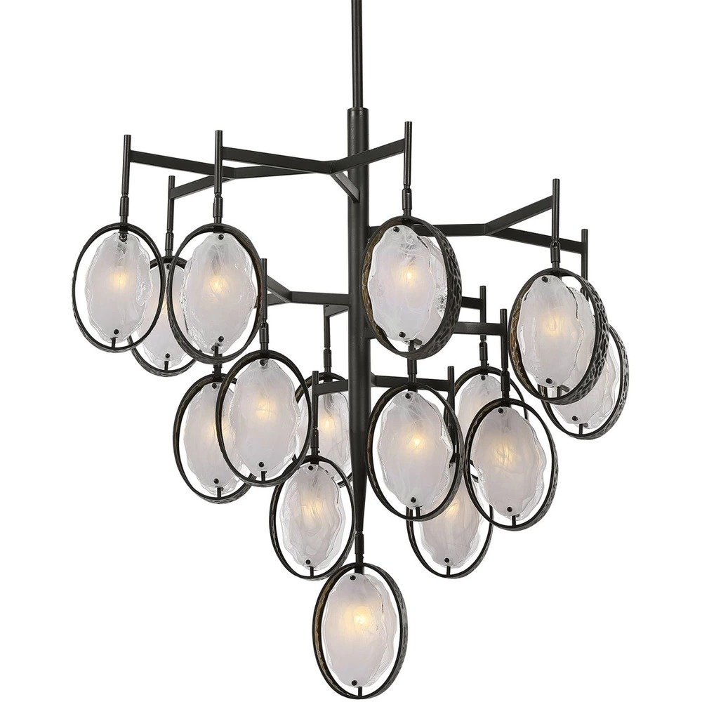 Maxin 15 36.25in Dark Hammered Bronze..., a chandeliers by Uttermost