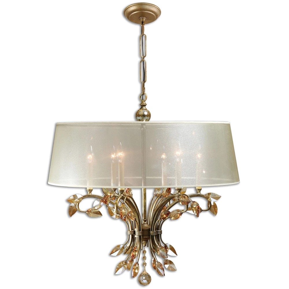 Alenya 6 Light 29.13in Burnished Gold Chandelier, a chandeliers by Uttermost