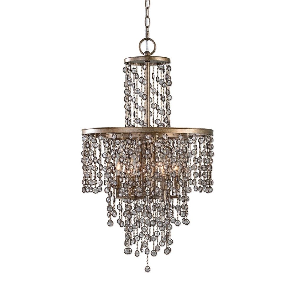 Valka 6 19.25in Silver Swedish Iron Chandelier, a chandeliers by Uttermost