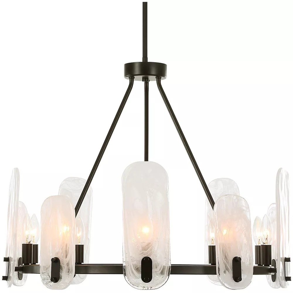 Ellipse 10 Light 28in Dark Bronze Chandelier, a chandeliers by Uttermost