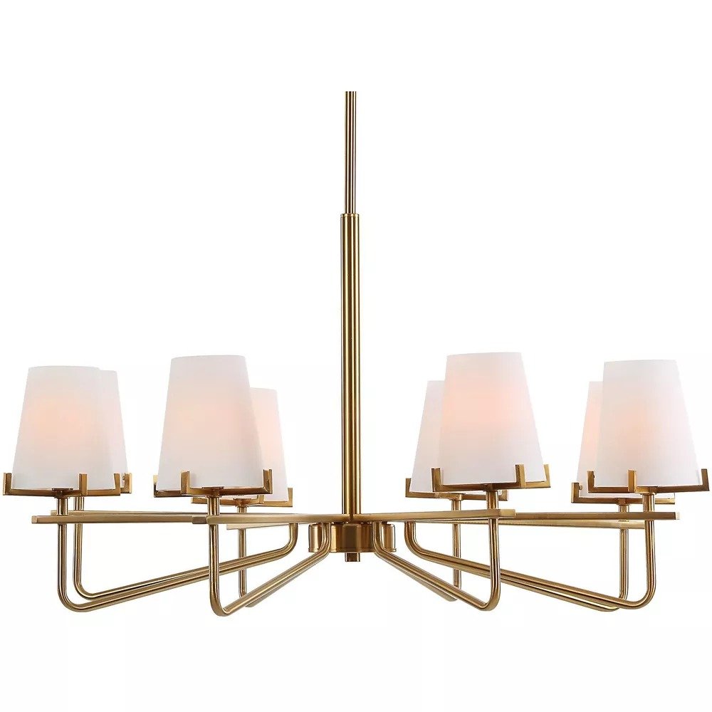 Lassen 8 Light 36in Warm Brass Chandelier, a chandeliers by Uttermost