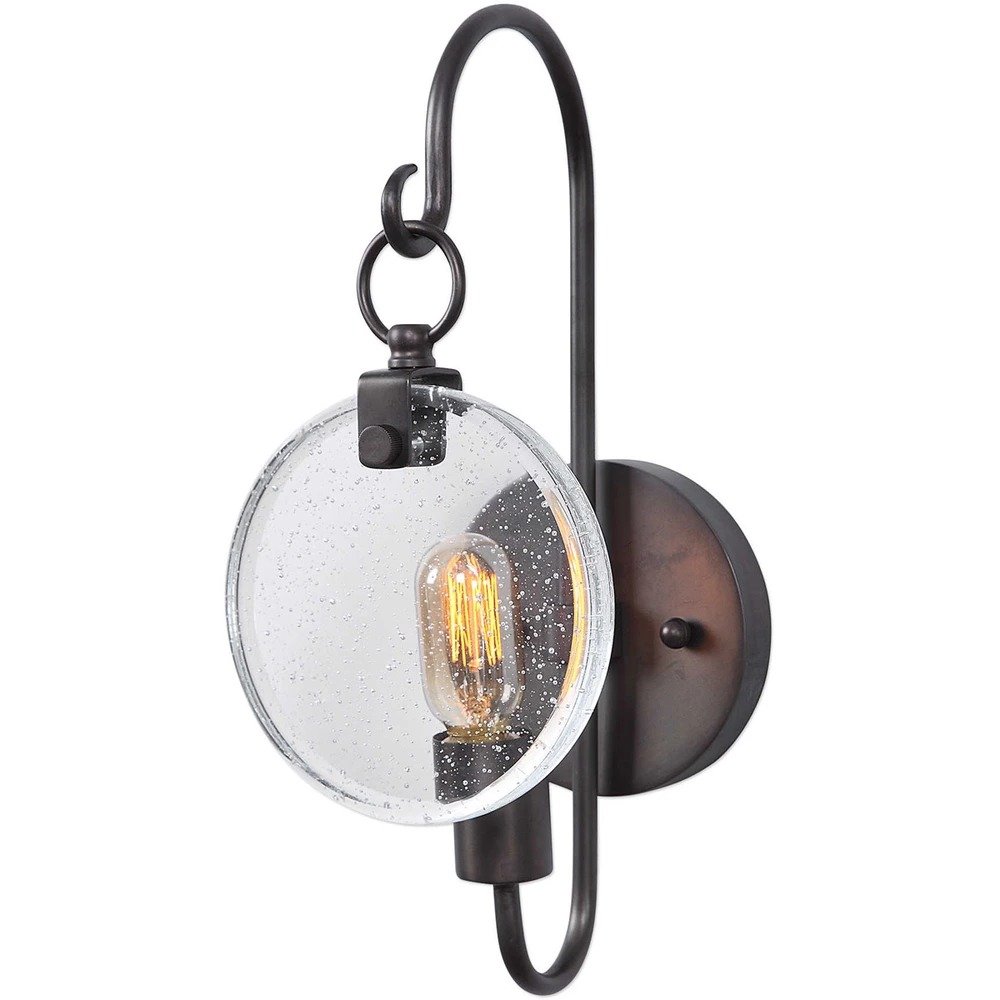 Whitten 1 7in Acid Oxidized Dark Bronze Wall..., a sconces and vanity by Uttermost