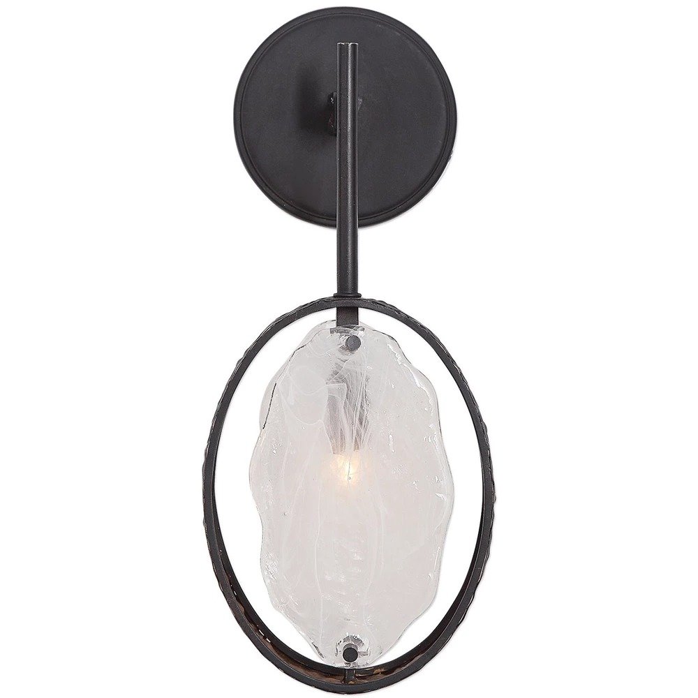 Maxin 1 Light 6in Dark Hammered Bronze Wall Sconce, a sconces and vanity by Uttermost