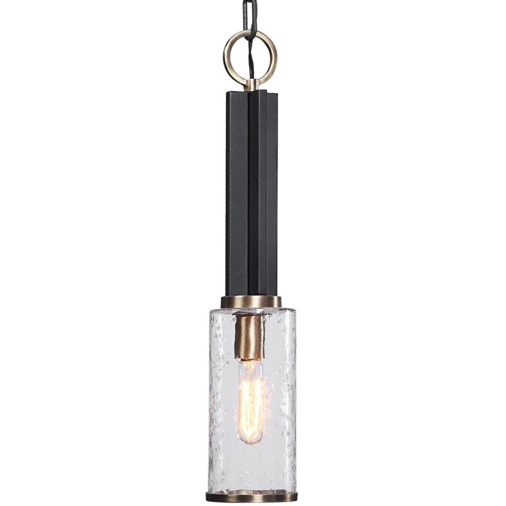 Jarsdel 1 4.5in Black and Antique Brass Mini..., a pendants by Uttermost