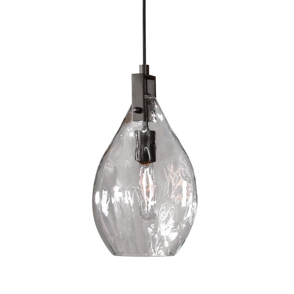 Campester 1 Light 4.13in Matte Black Mini Pendant, a pendants by Uttermost