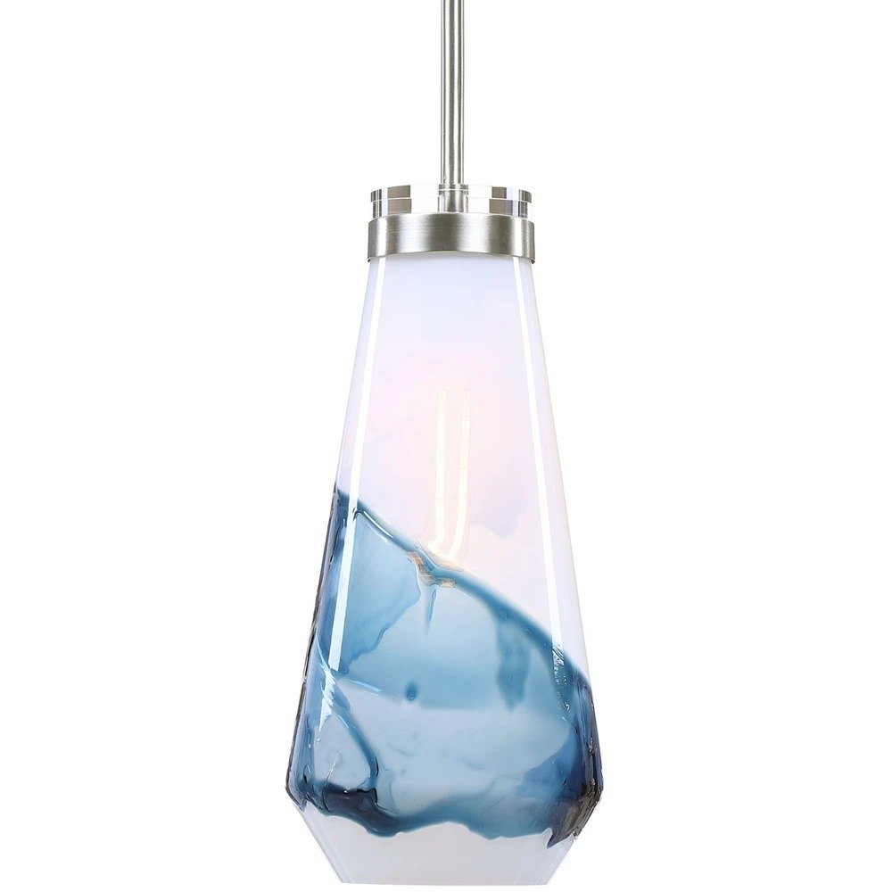 Windswept 1 8.25in Brushed Nickel Mini Pendant, a pendants by Uttermost